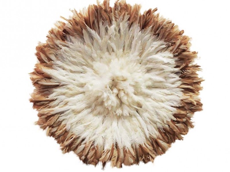 Juju Feather Hat Natural, Ivory - 80cm